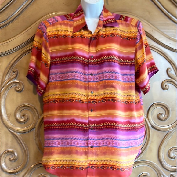 Silk Club Striped camp shirt - Picture 1 of 9